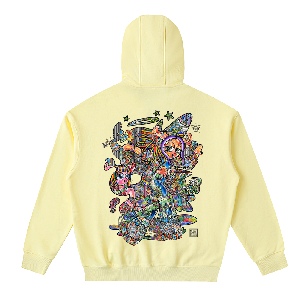 Rolling Into Newfound Grace - Drop-Shoulder Zip Up Hoodie