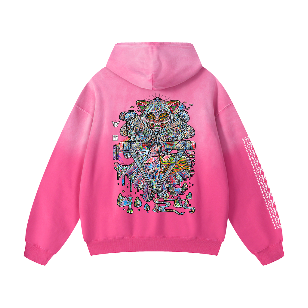 Balancing Negativity - Heavyweight Sunfade Oversized Hoodie