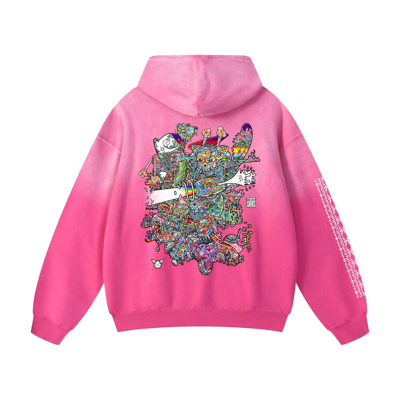 Non-Friendly Trolls - Heavyweight Sunfade Oversized Hoodie