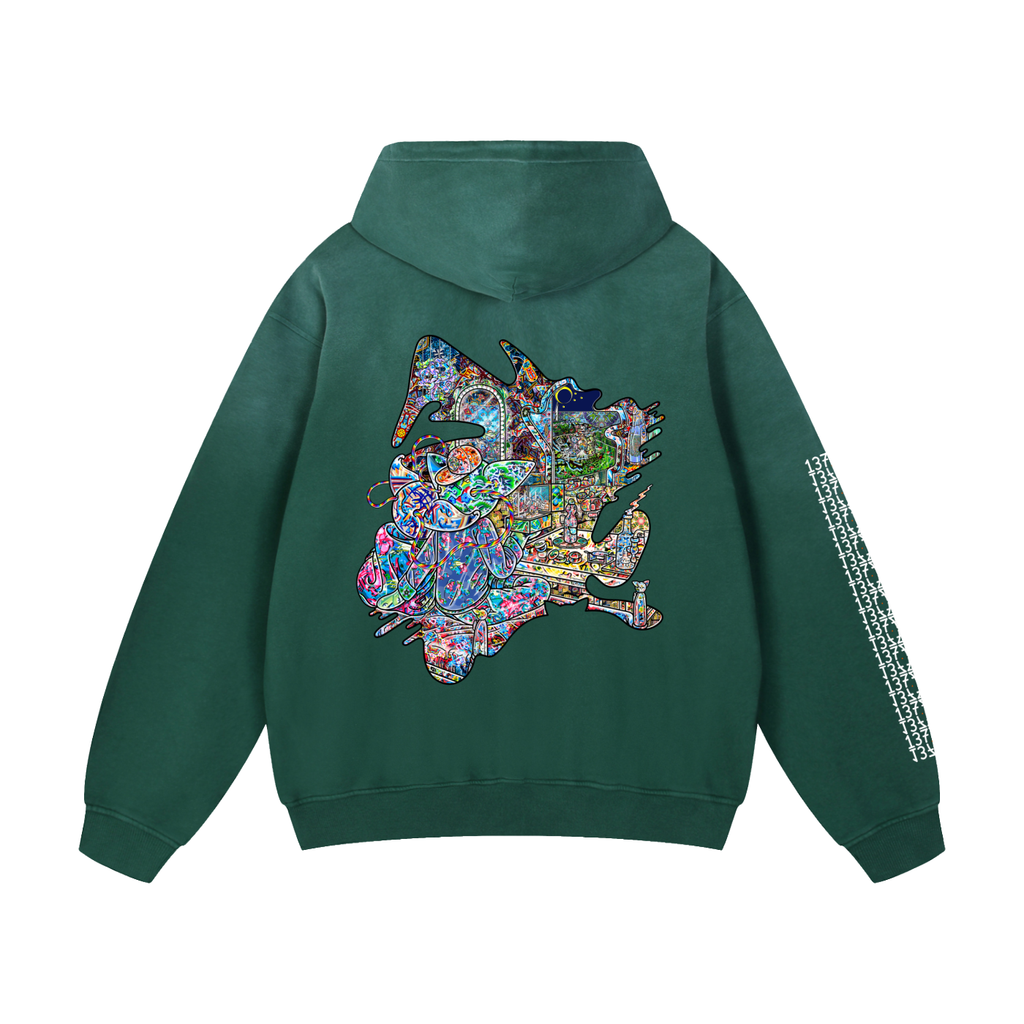 Face On - Heavyweight Sunfade Oversized Hoodie