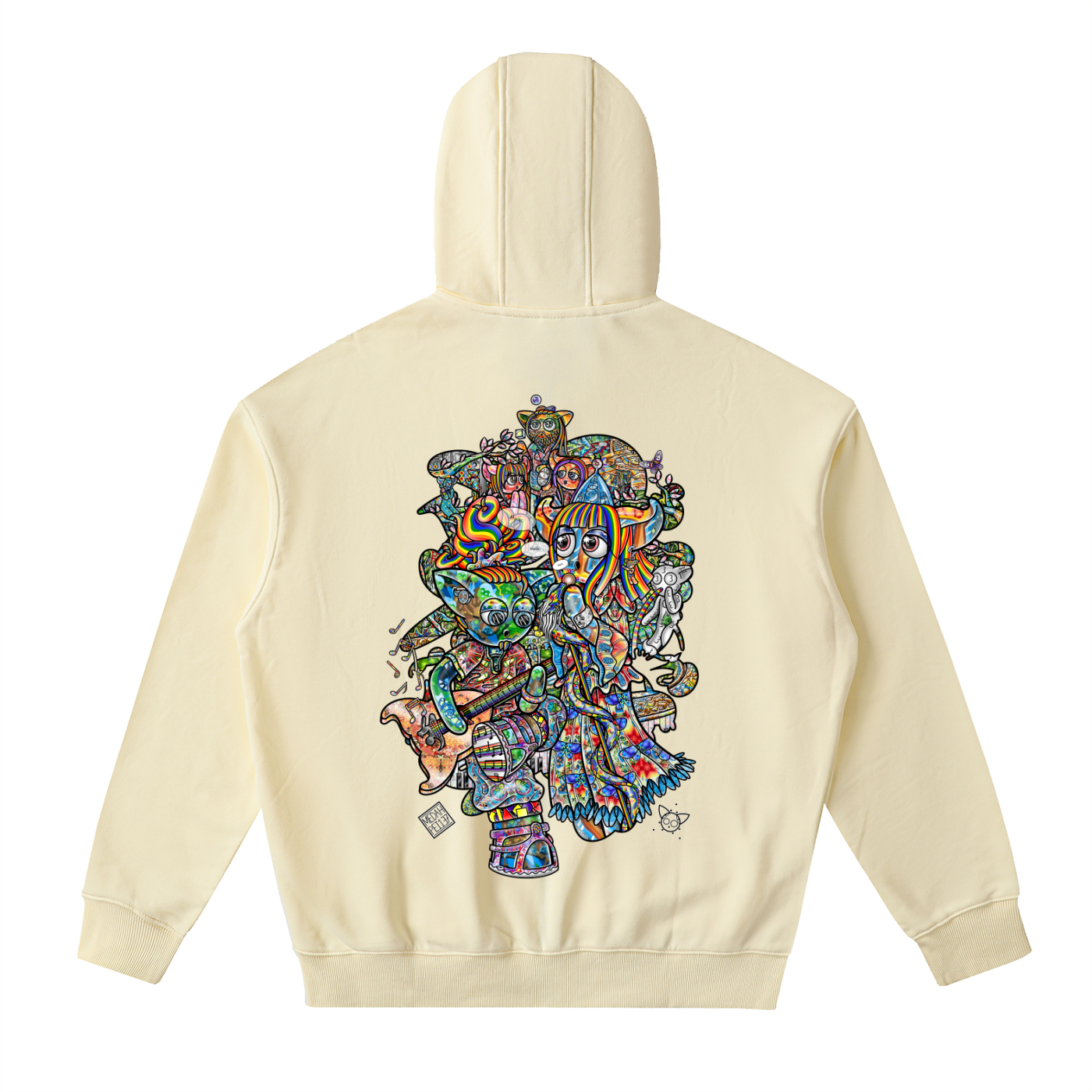 Materializing Our Essence - Drop-Shoulder Zip Up Hoodie
