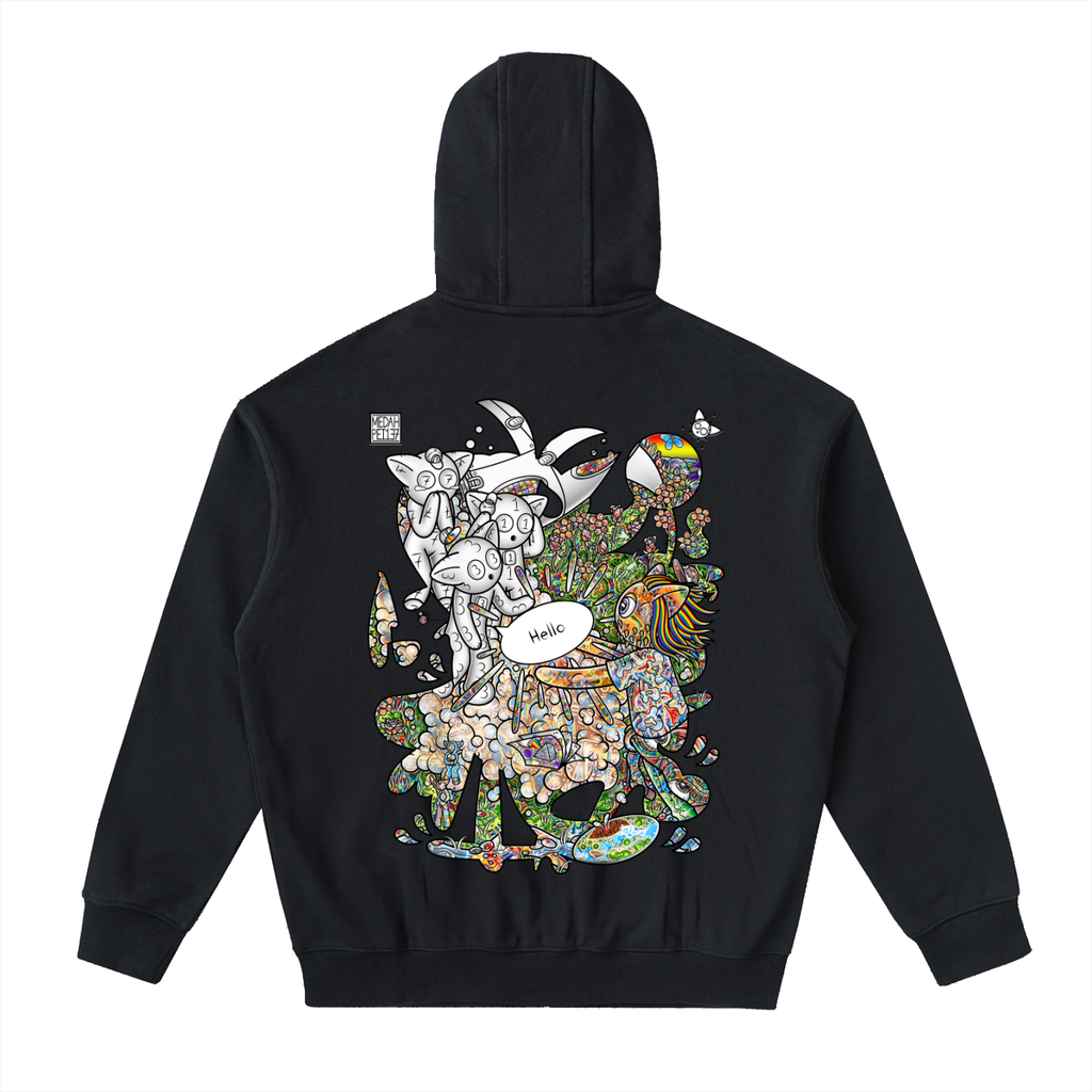 Other Wordly - Drop-Shoulder Zip Up Hoodie