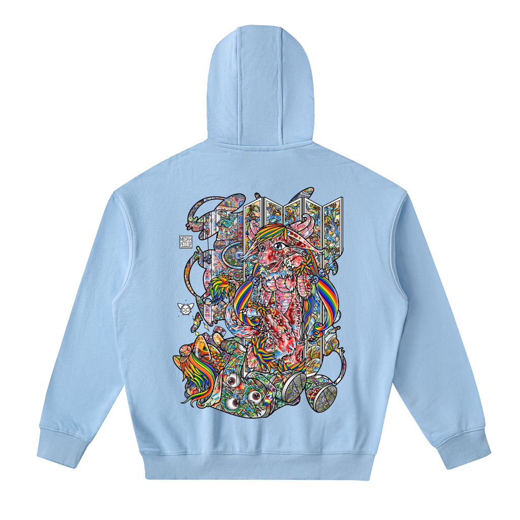 Birthday Suit - Drop-Shoulder Zip Up Hoodie