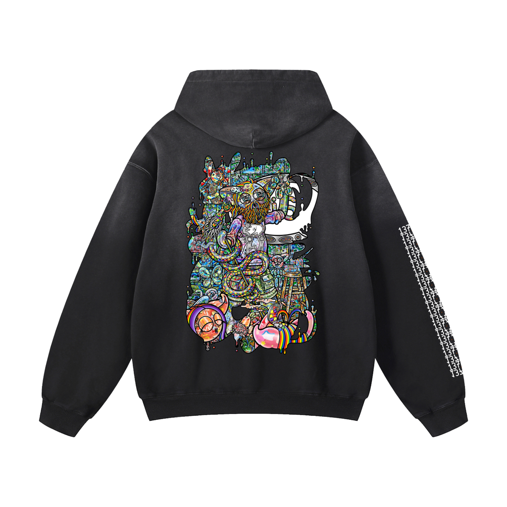 Beautifully Intrinsic Trip - Heavyweight Sunfade Oversized Hoodie