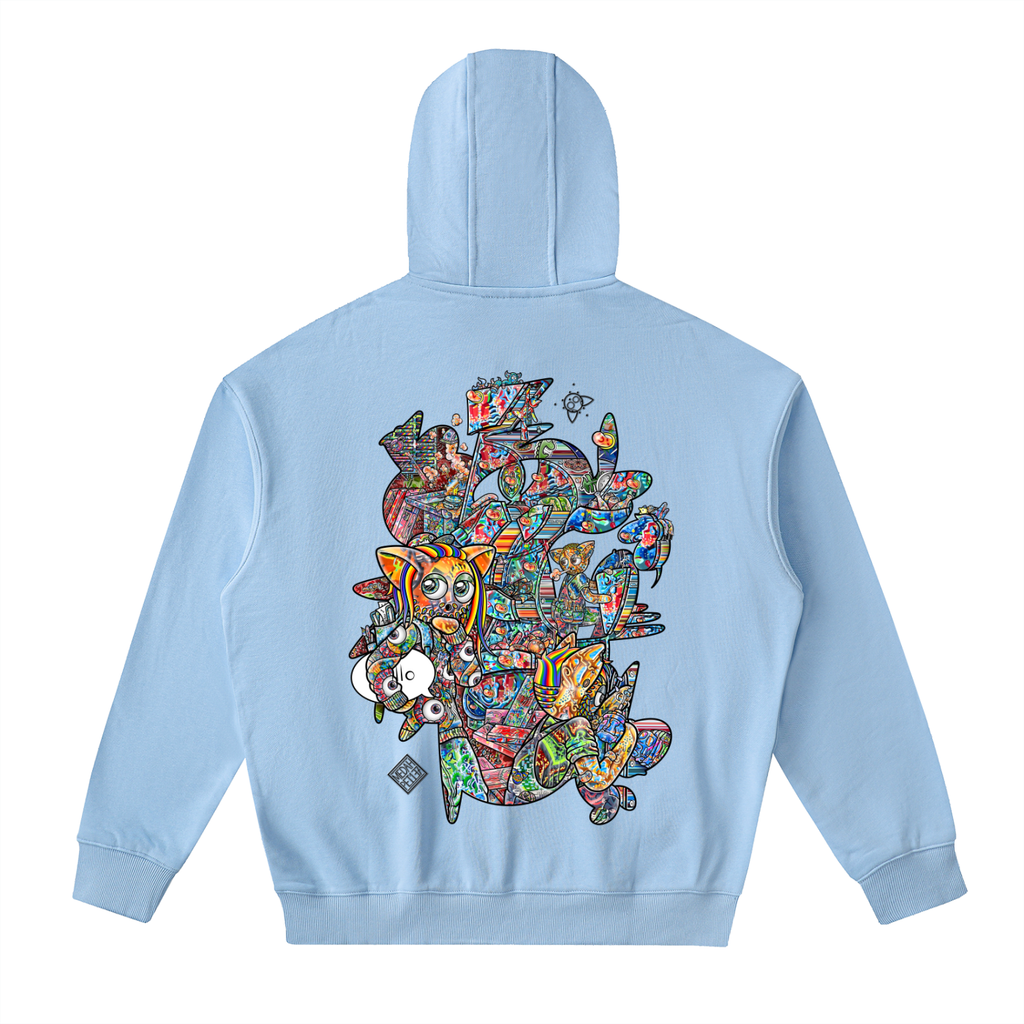 Compartmentaleyes - Drop-Shoulder Zip Up Hoodie