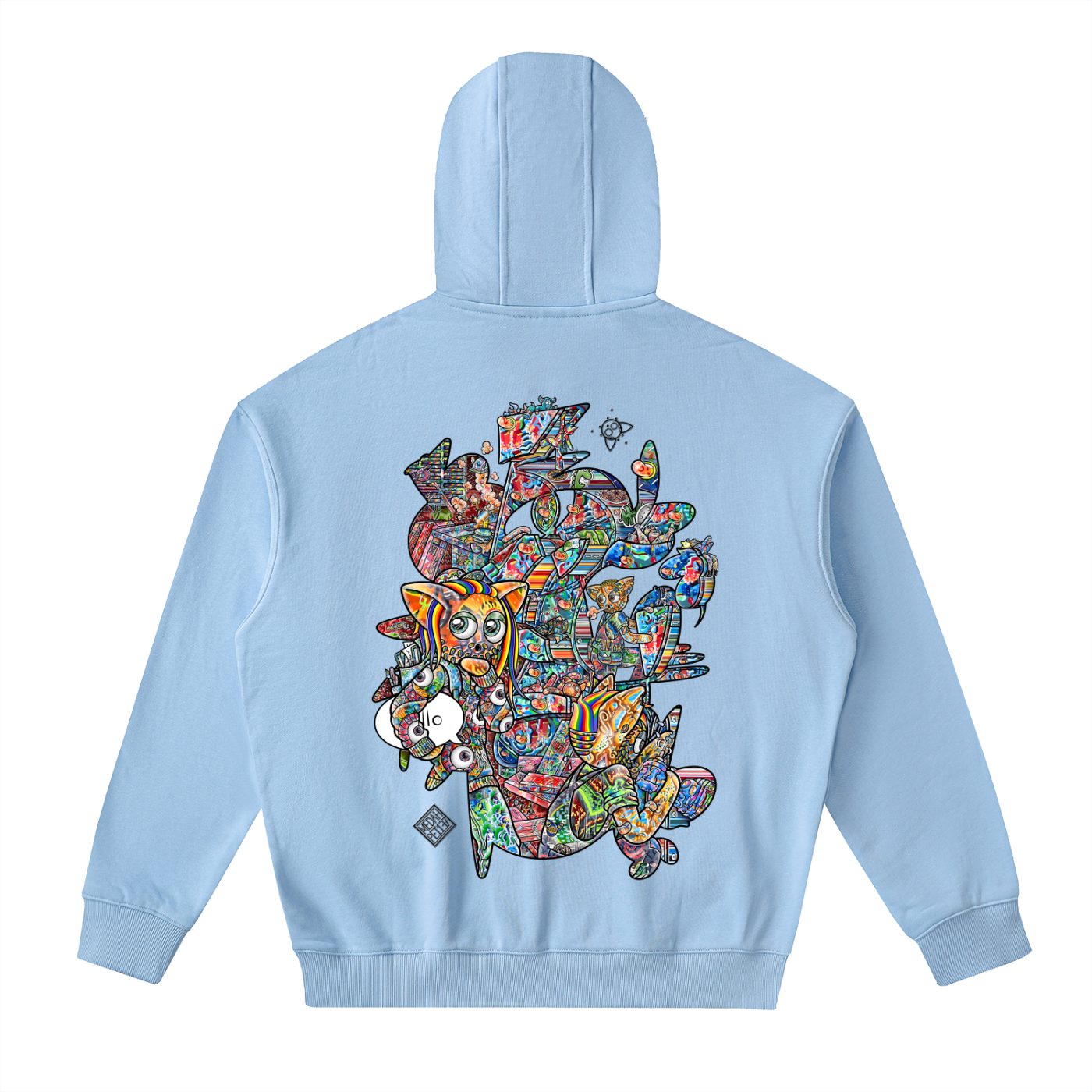 Compartmentaleyes - Drop-Shoulder Zip Up Hoodie