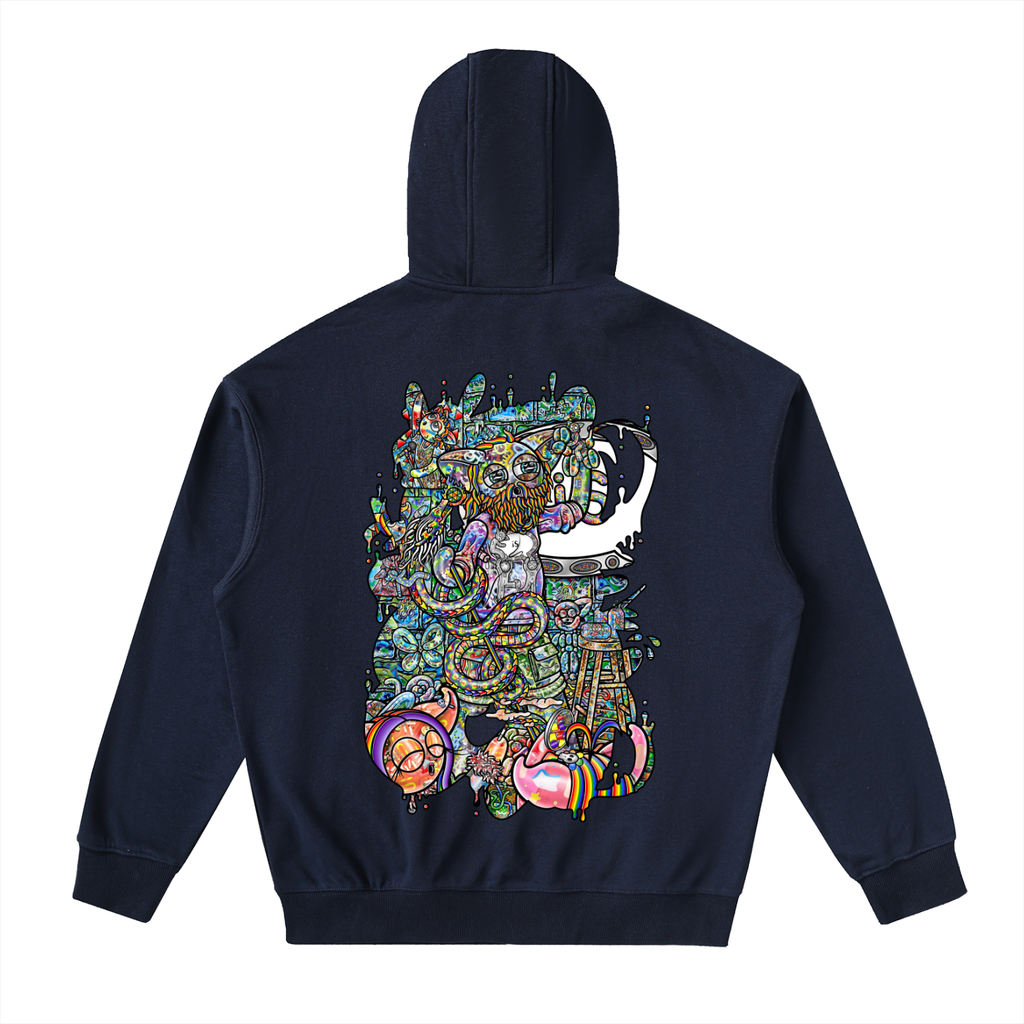 Beautifully Intrinsic Trip - Drop-Shoulder Zip Up Hoodie