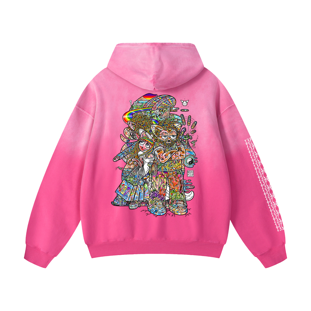 Never Finished Shopping - Heavyweight Sunfade Oversized Hoodie