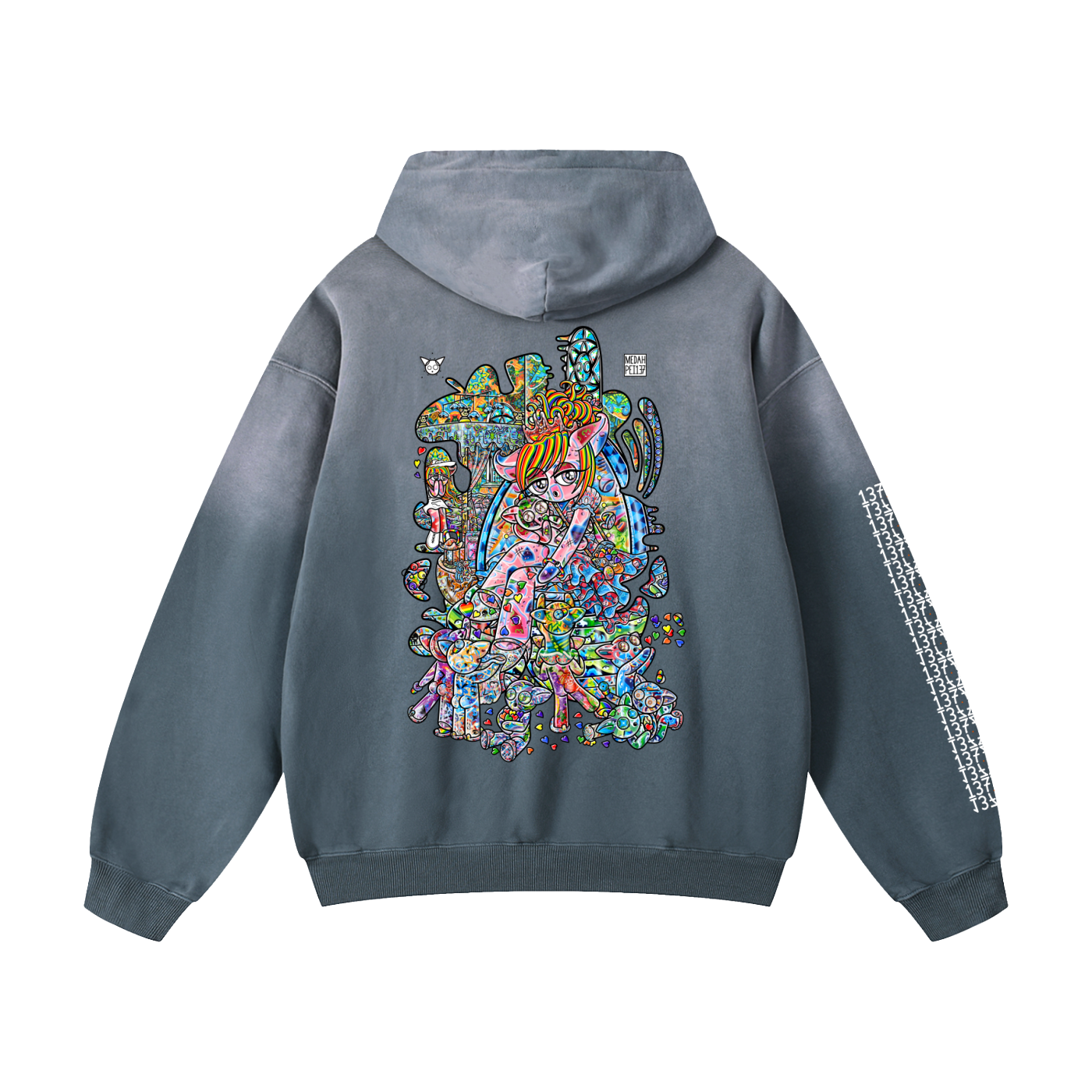Sharing Is Caring - Heavyweight Sunfade Oversized Hoodie