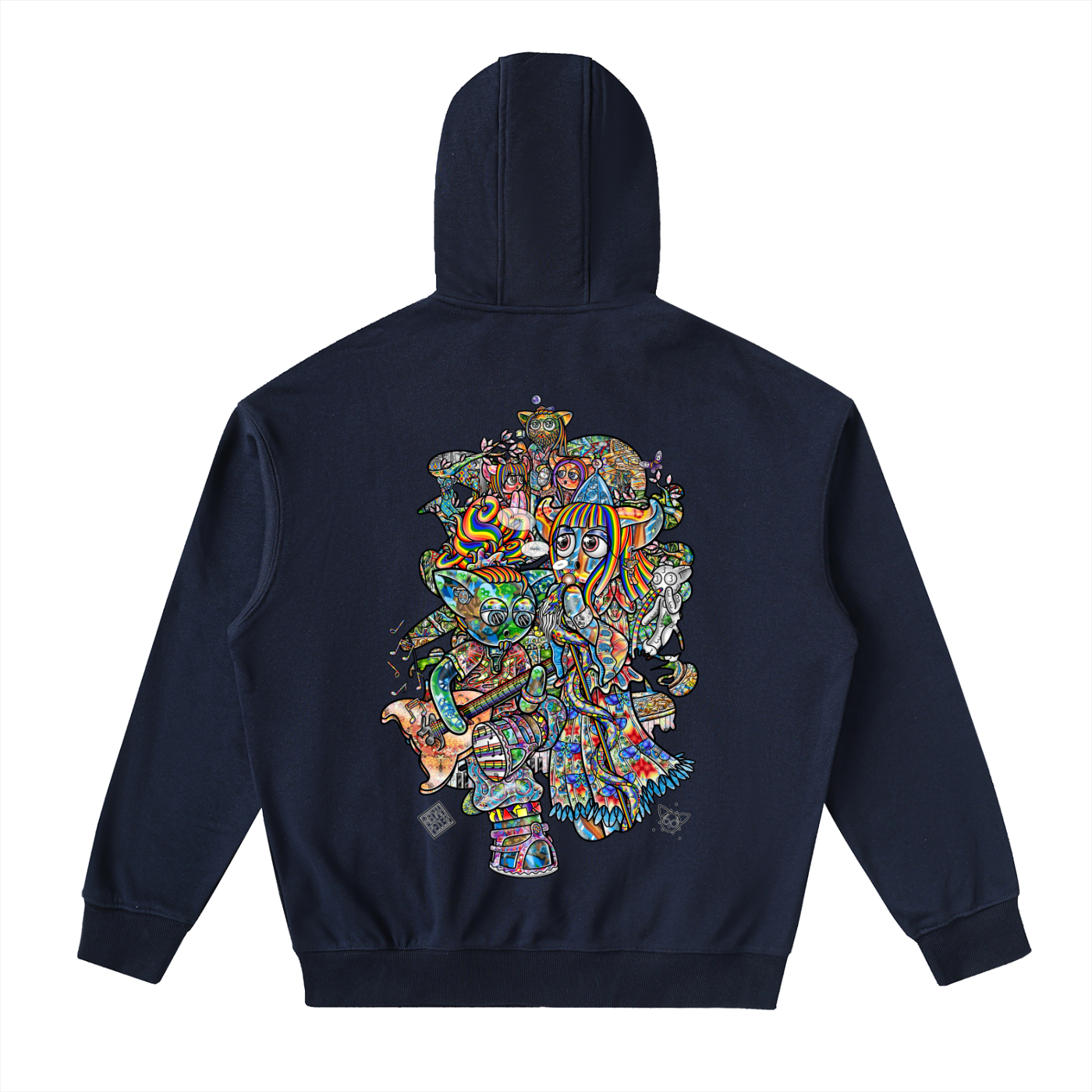 Materializing Our Essence - Drop-Shoulder Zip Up Hoodie