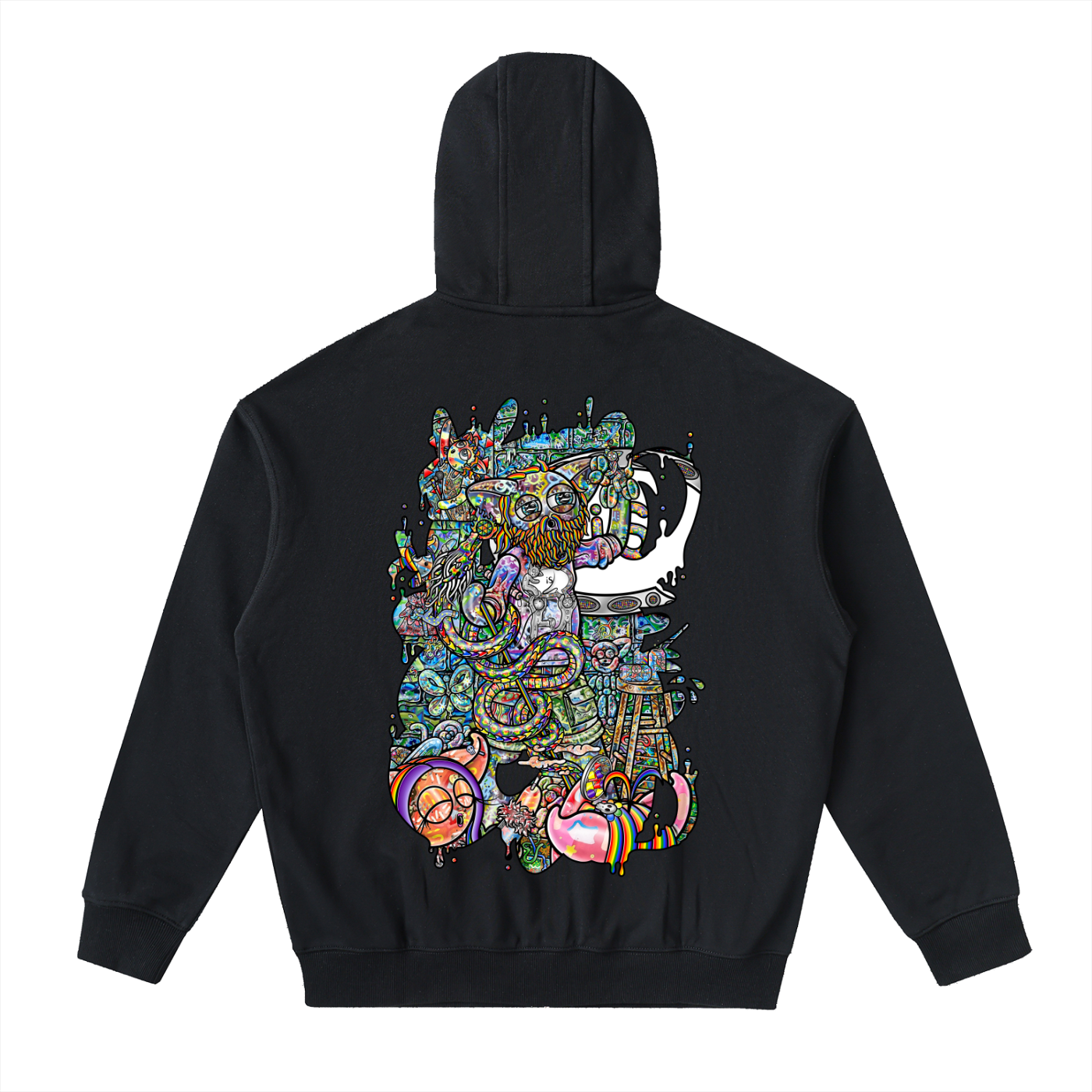 Beautifully Intrinsic Trip - Drop-Shoulder Zip Up Hoodie