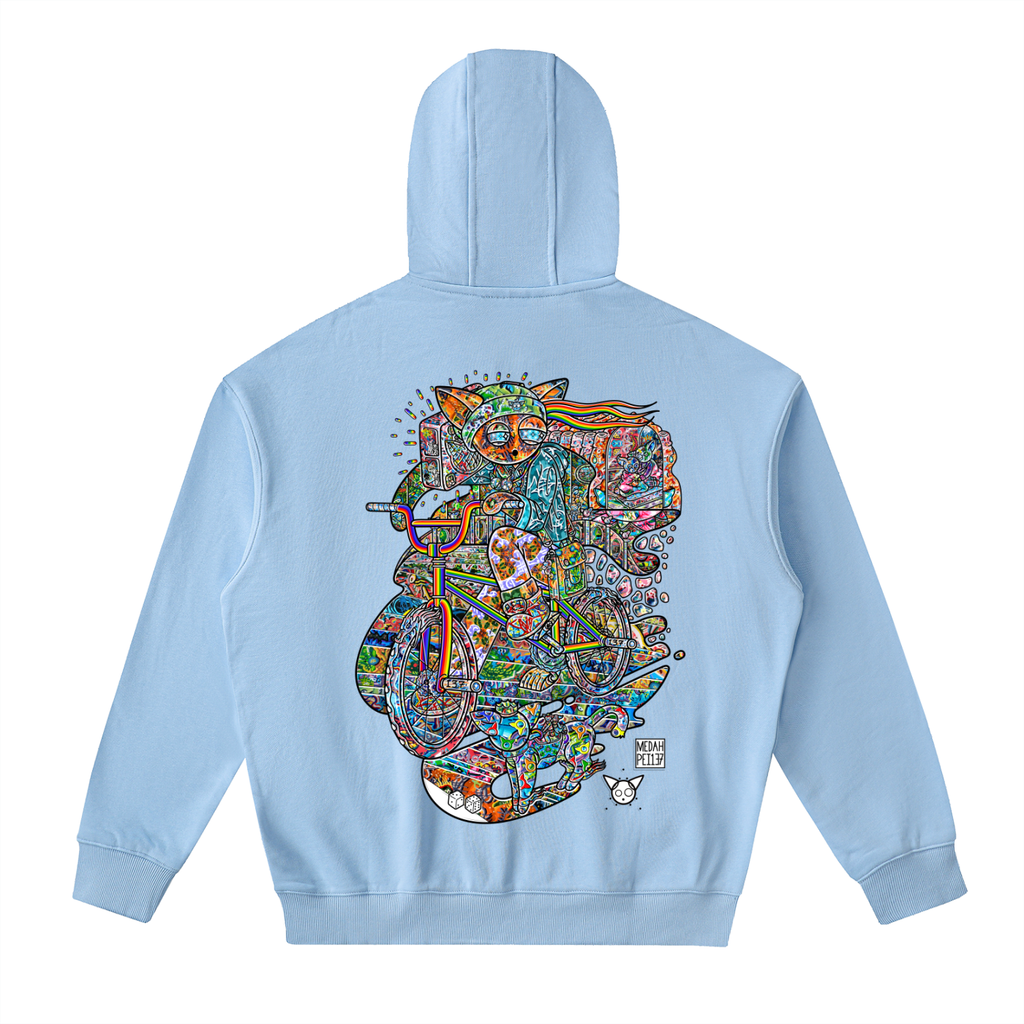 Peicycle - Drop-Shoulder Zip Up Hoodie