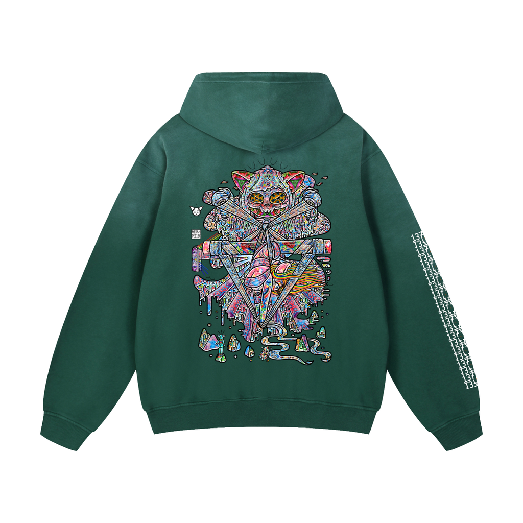 Balancing Negativity - Heavyweight Sunfade Oversized Hoodie