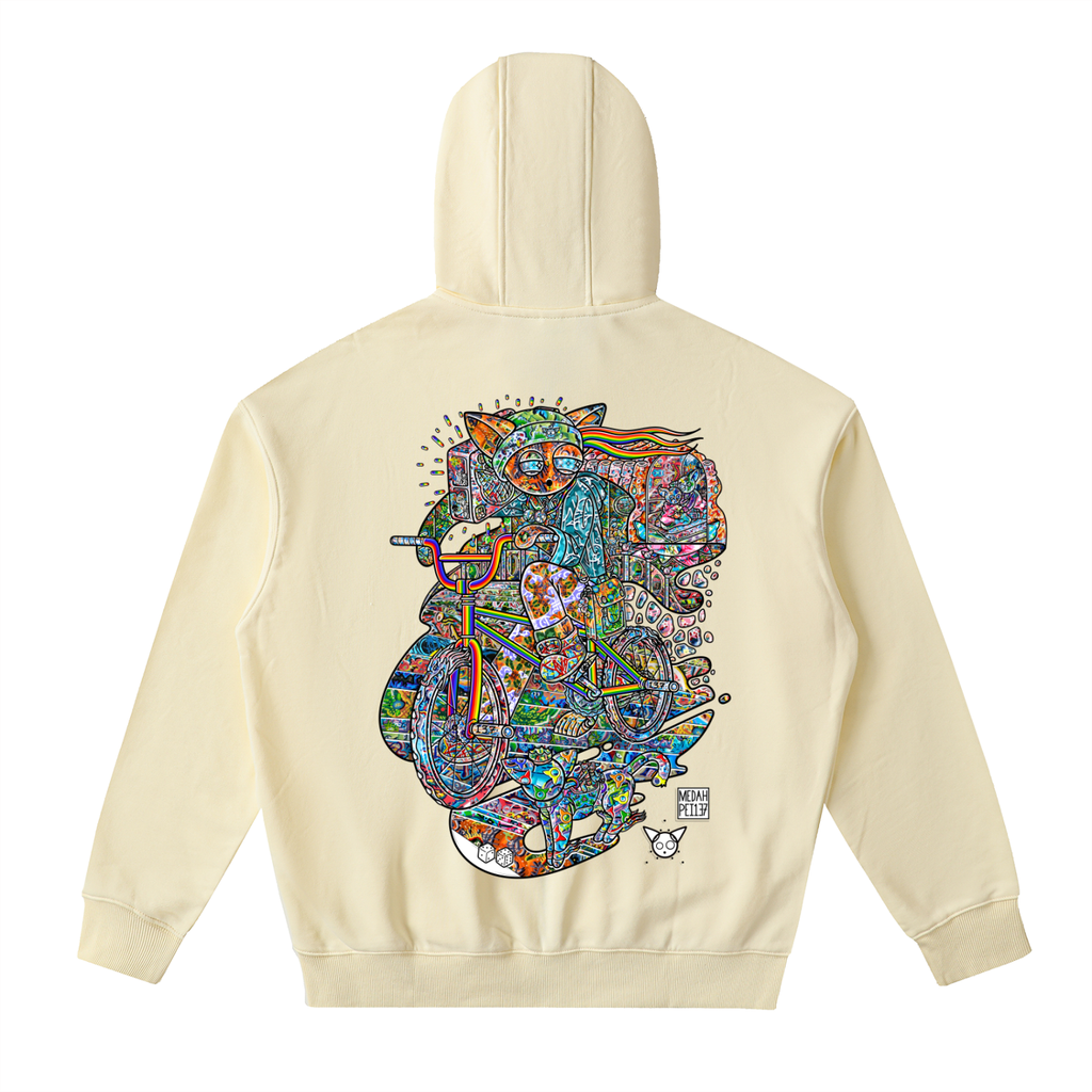 Peicycle - Drop-Shoulder Zip Up Hoodie