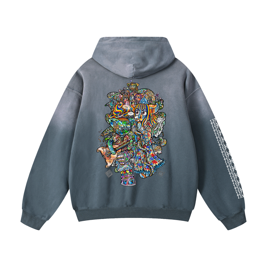Materializing Our Essence - Heavyweight Sunfade Oversized Hoodie