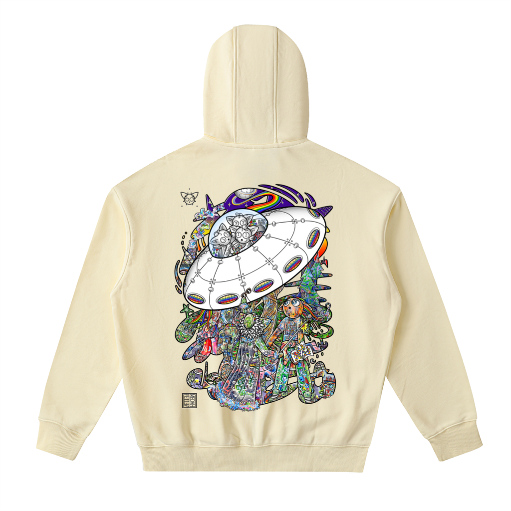 Spatial Awareness - Drop-Shoulder Zip Up Hoodie