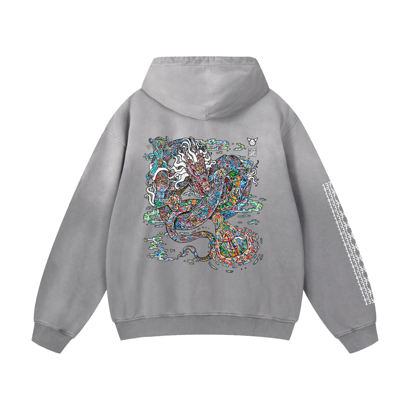 Face Off - Heavyweight Sunfade Oversized Hoodie