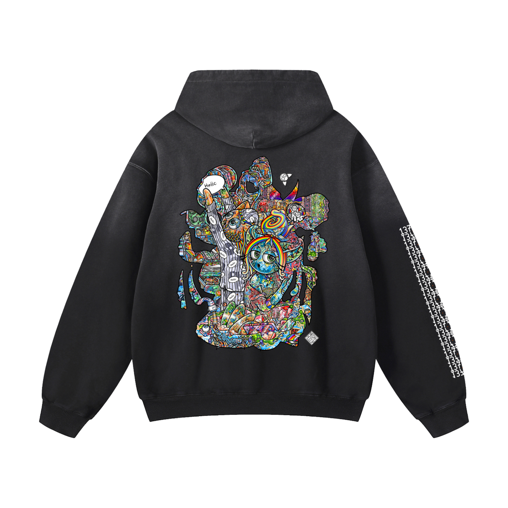 Tidying Up Sentimental Sensibilities - Heavyweight Sunfade Oversized Hoodie