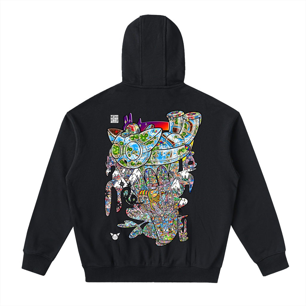 Master Of Elements - Drop-Shoulder Zip Up Hoodie