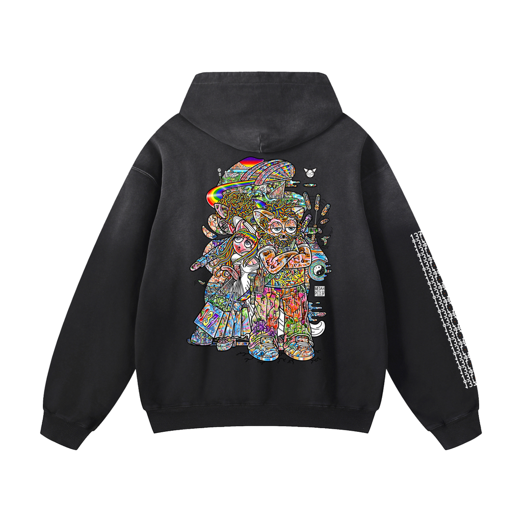 Never Finished Shopping - Heavyweight Sunfade Oversized Hoodie