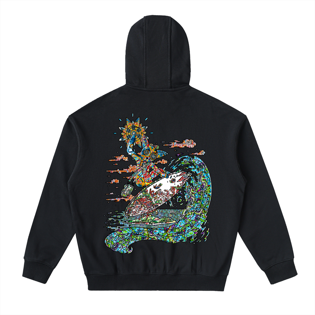 Spun On The Spin - Drop-Shoulder Zip Up Hoodie