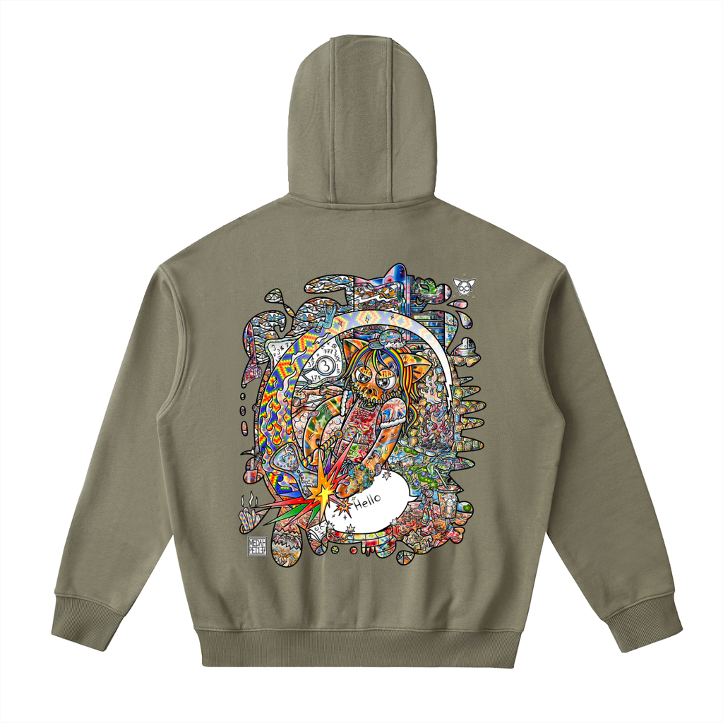 Cracking the Code - Drop-Shoulder Zip Up Hoodie