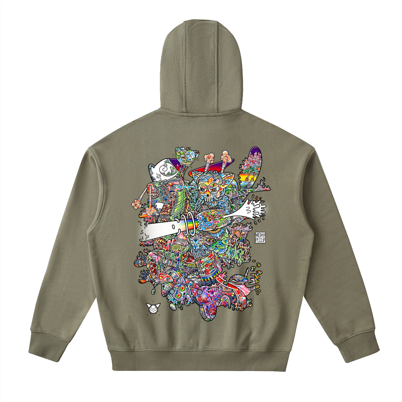 Non-Friendly Trolls - Drop-Shoulder Zip Up Hoodie