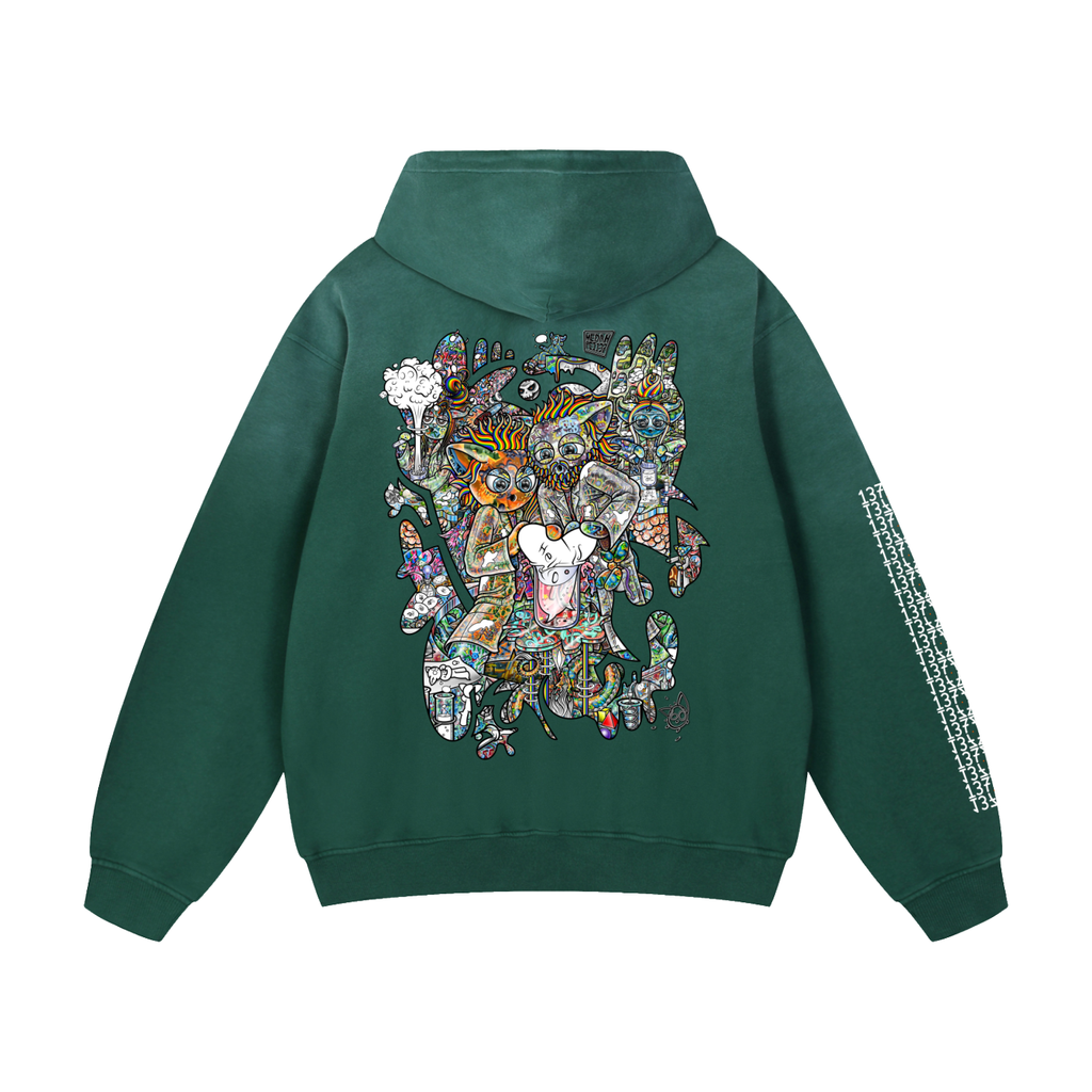 Combination Chatter- Heavyweight Sunfade Oversized Hoodie