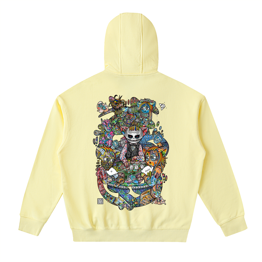 Two Truths and a Lie- Drop-Shoulder Zip Up Hoodie