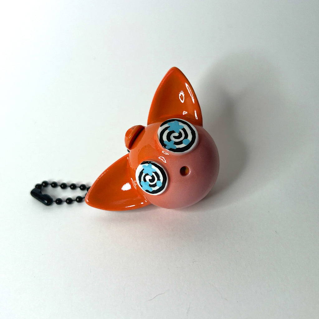 Burnt Orange and Salmon Keychain