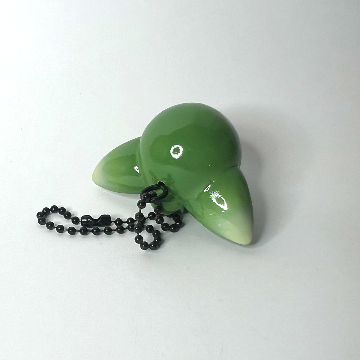 Deep Moss and Soft Salmon Keychain