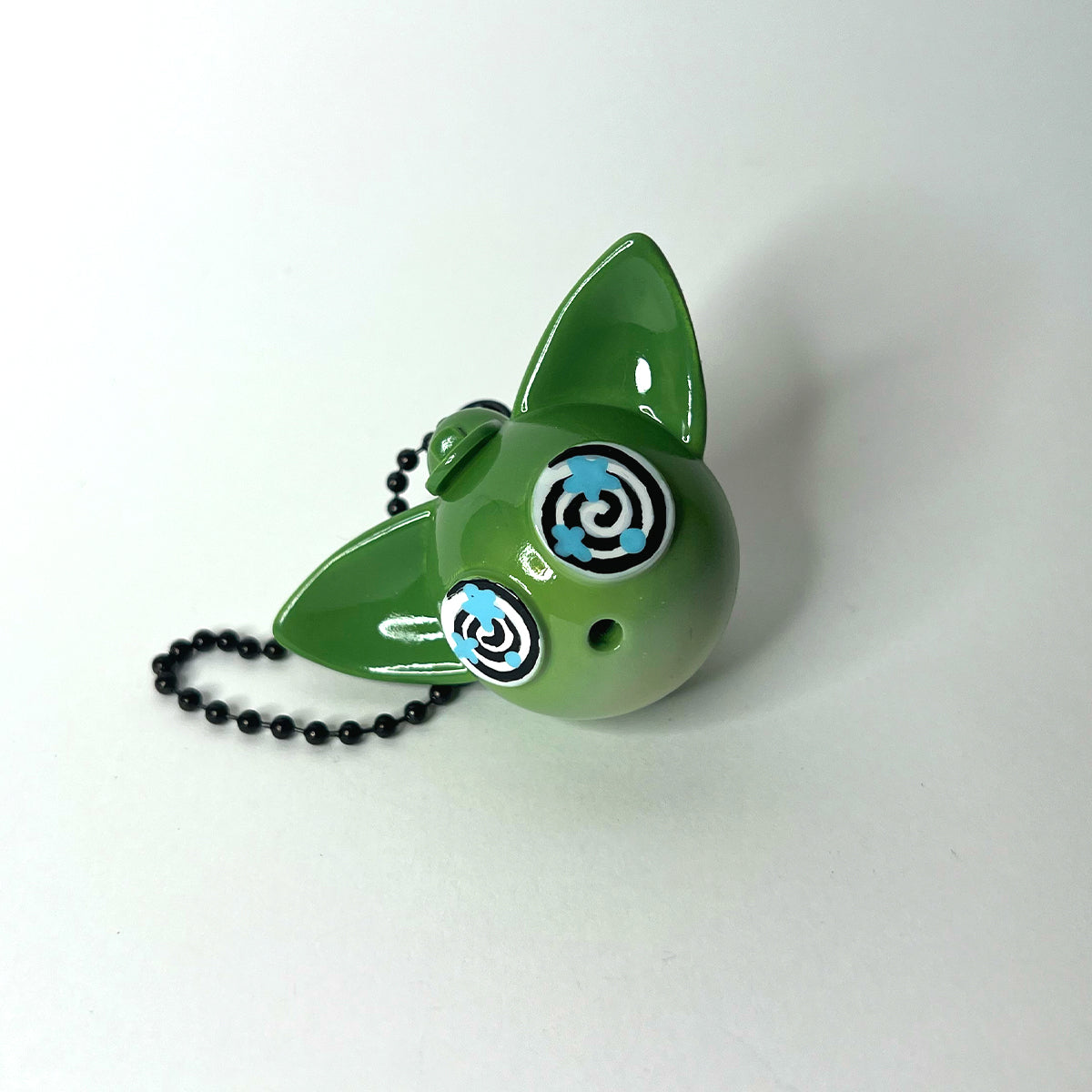 Deep Moss and Soft Salmon Keychain