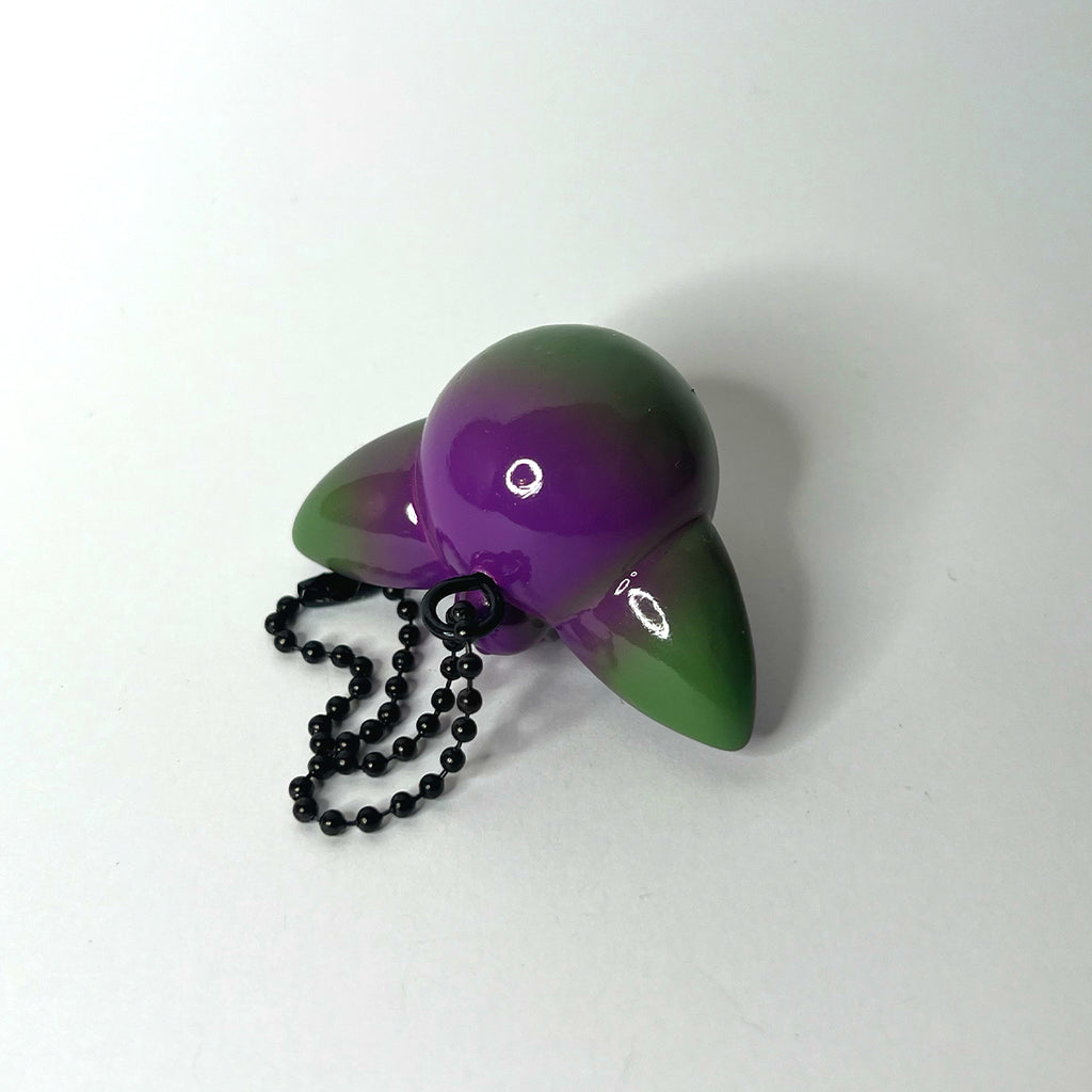 Eggplant and Forrest Green Keychain