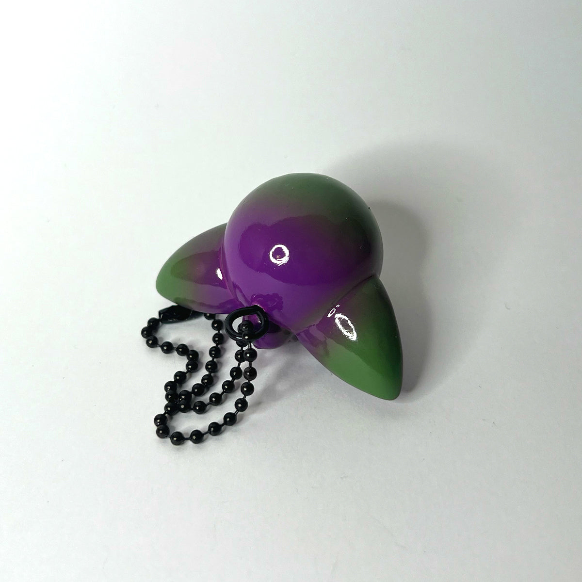 Eggplant and Forrest Green Keychain