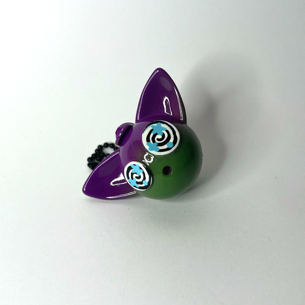 Eggplant and Forrest Green Keychain