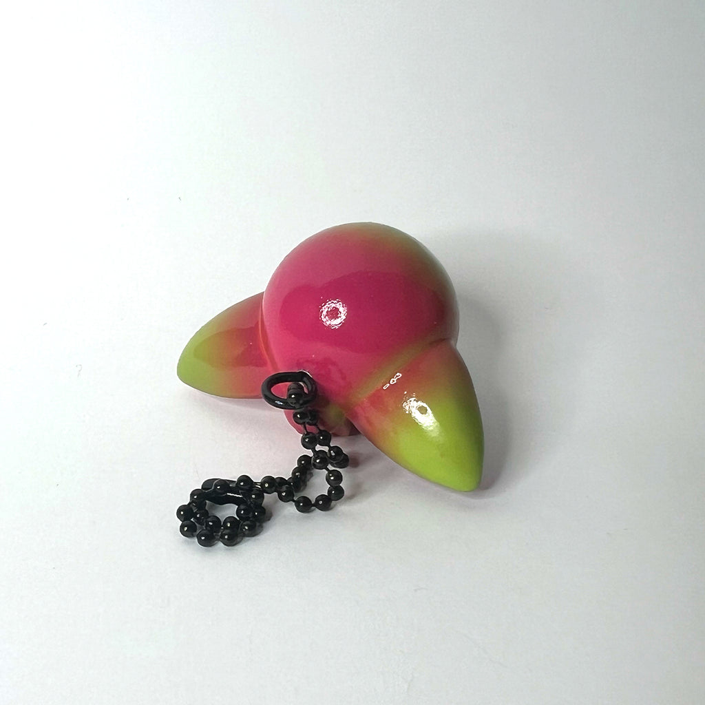 Raspberry and Chartreuse Keychain