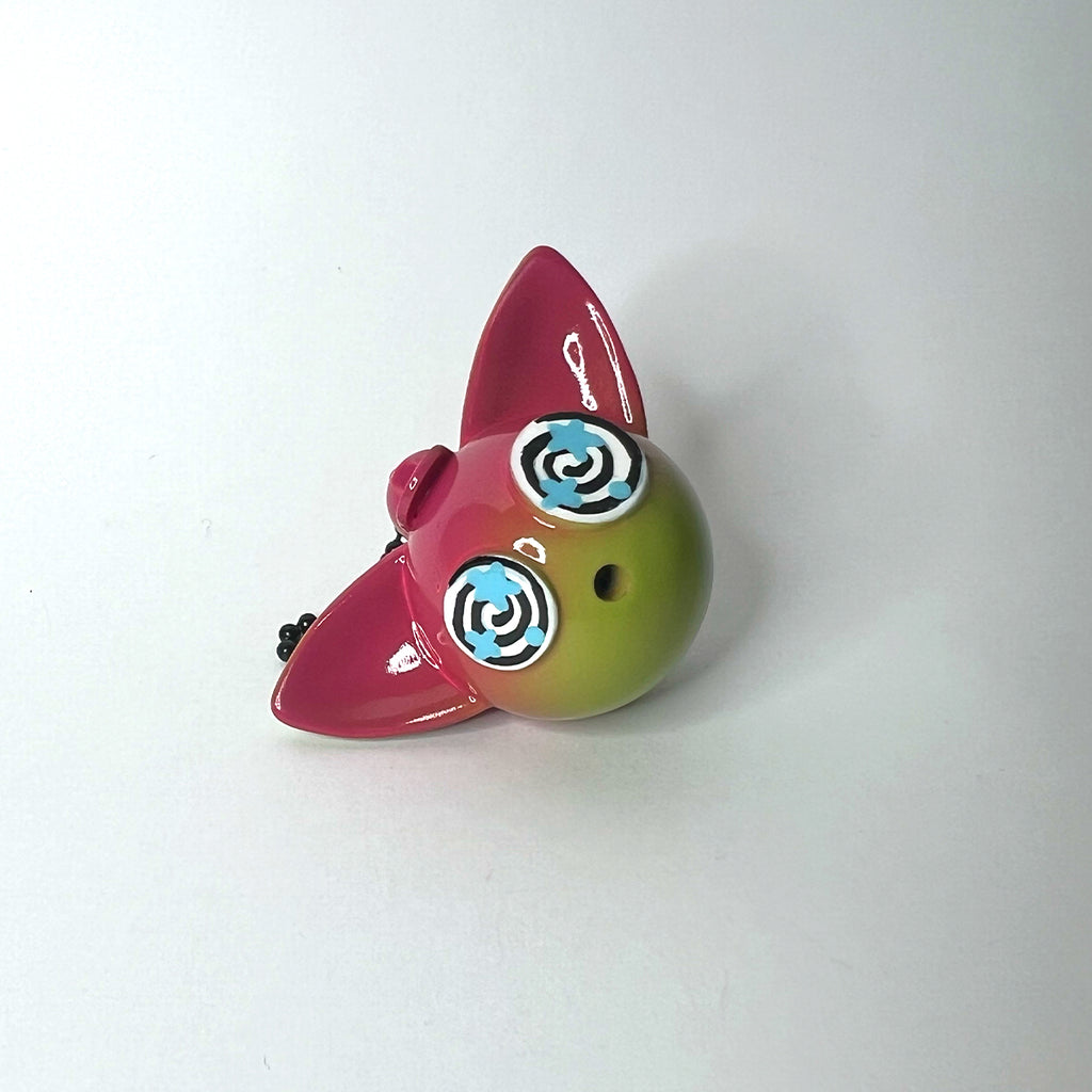 Raspberry and Chartreuse Keychain