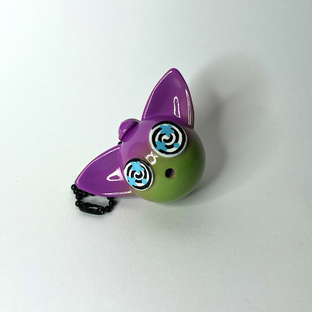 Vivid Violet and Olive Green Keychain