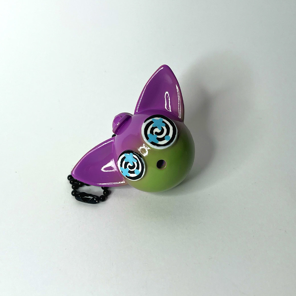 Vivid Violet and Olive Green Keychain