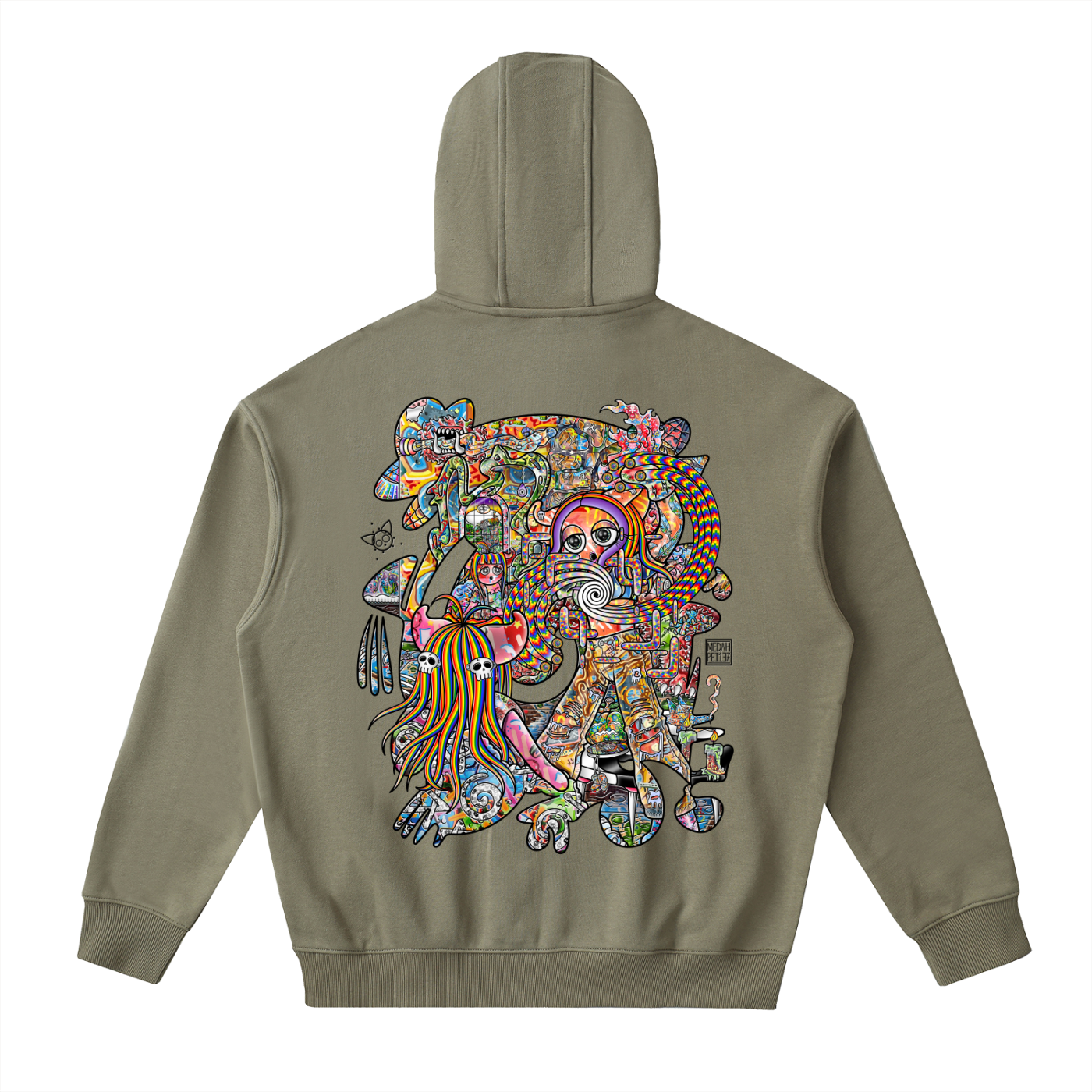 Light Enjoys Darkness - Drop-Shoulder Zip Up Hoodie