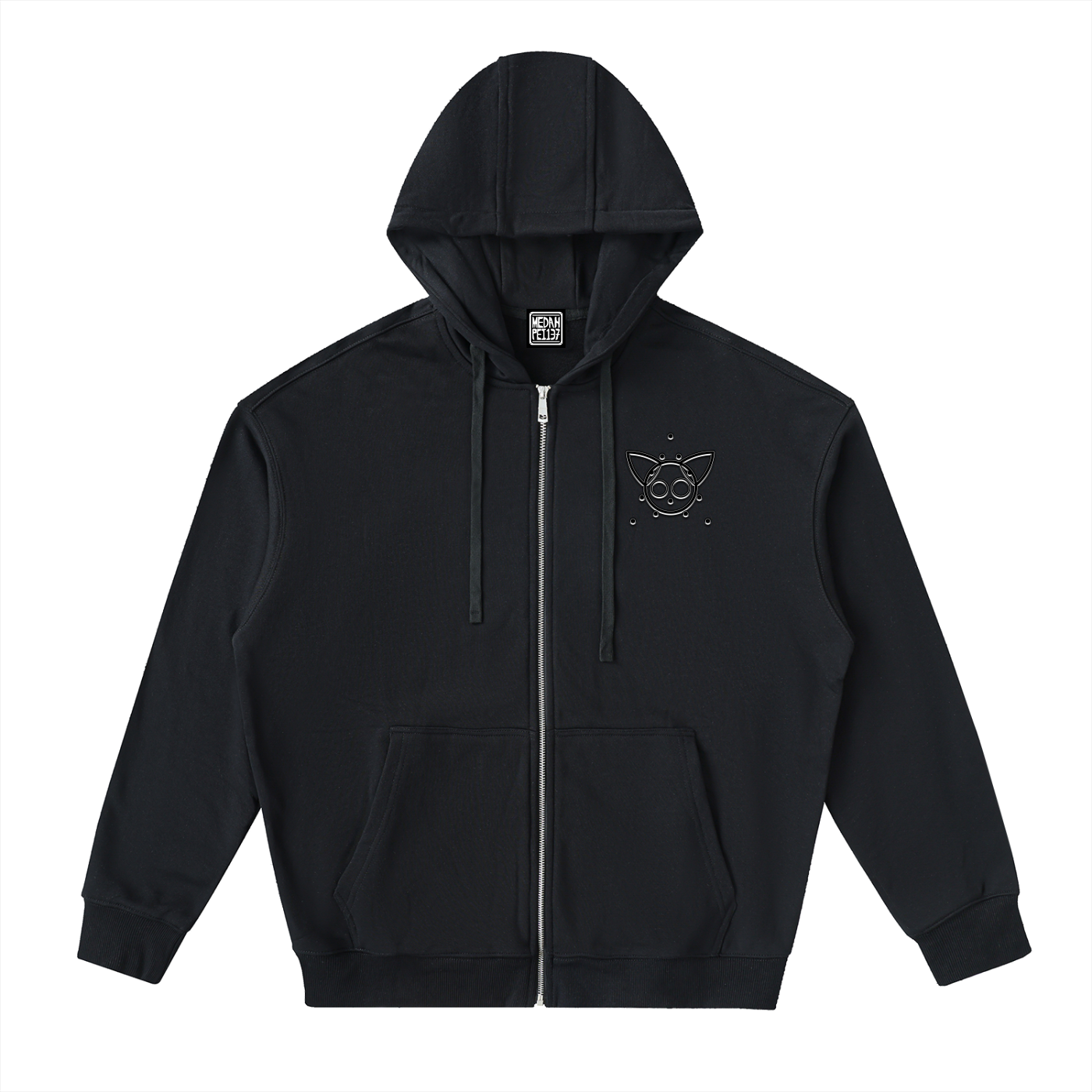 Combination Chatter- Drop-Shoulder Zip Up Hoodie
