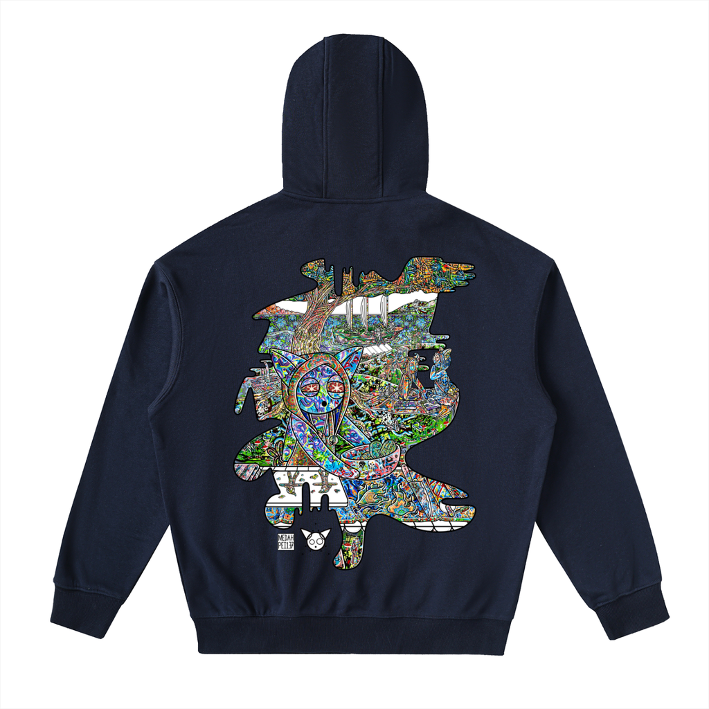 Deep Dish - Drop-Shoulder Zip Up Hoodie