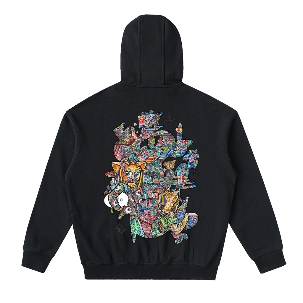 Compartmentaleyes - Drop-Shoulder Zip Up Hoodie