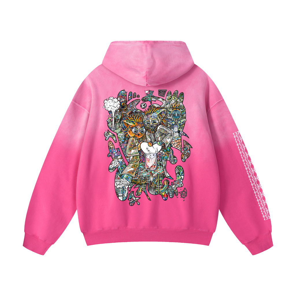 Combination Chatter- Heavyweight Sunfade Oversized Hoodie