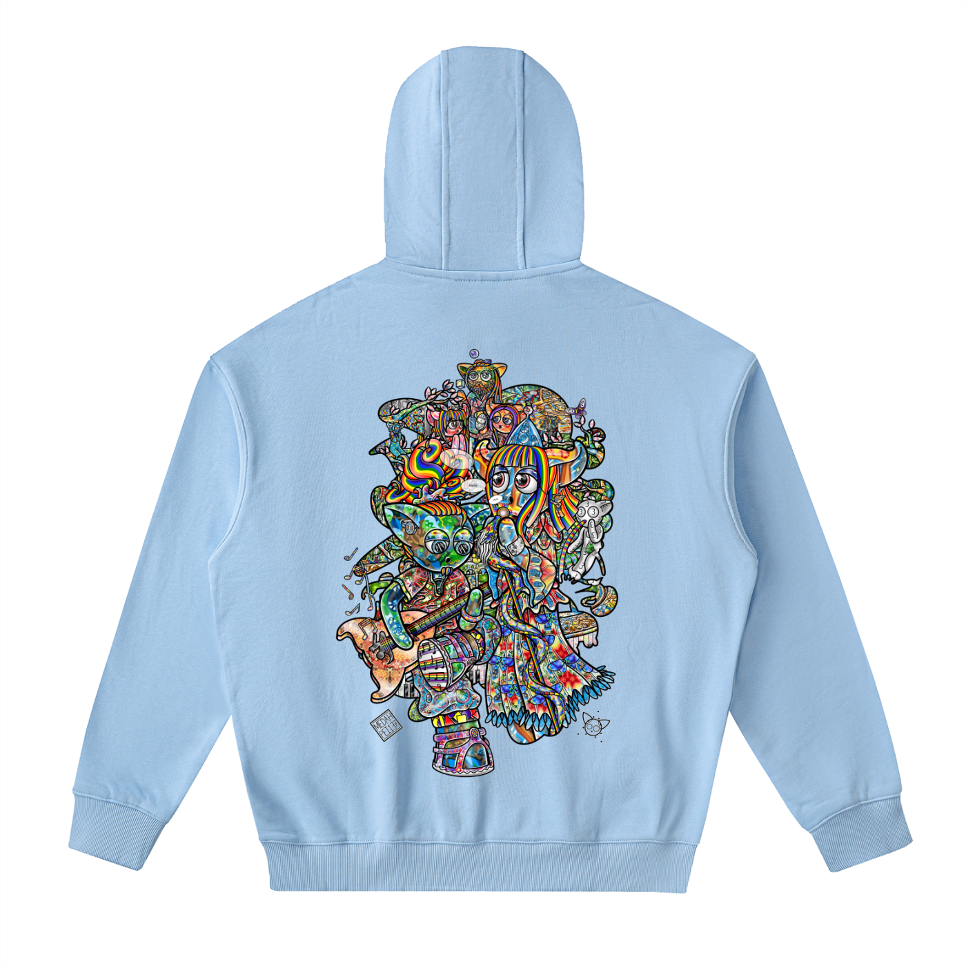 Materializing Our Essence - Drop-Shoulder Zip Up Hoodie