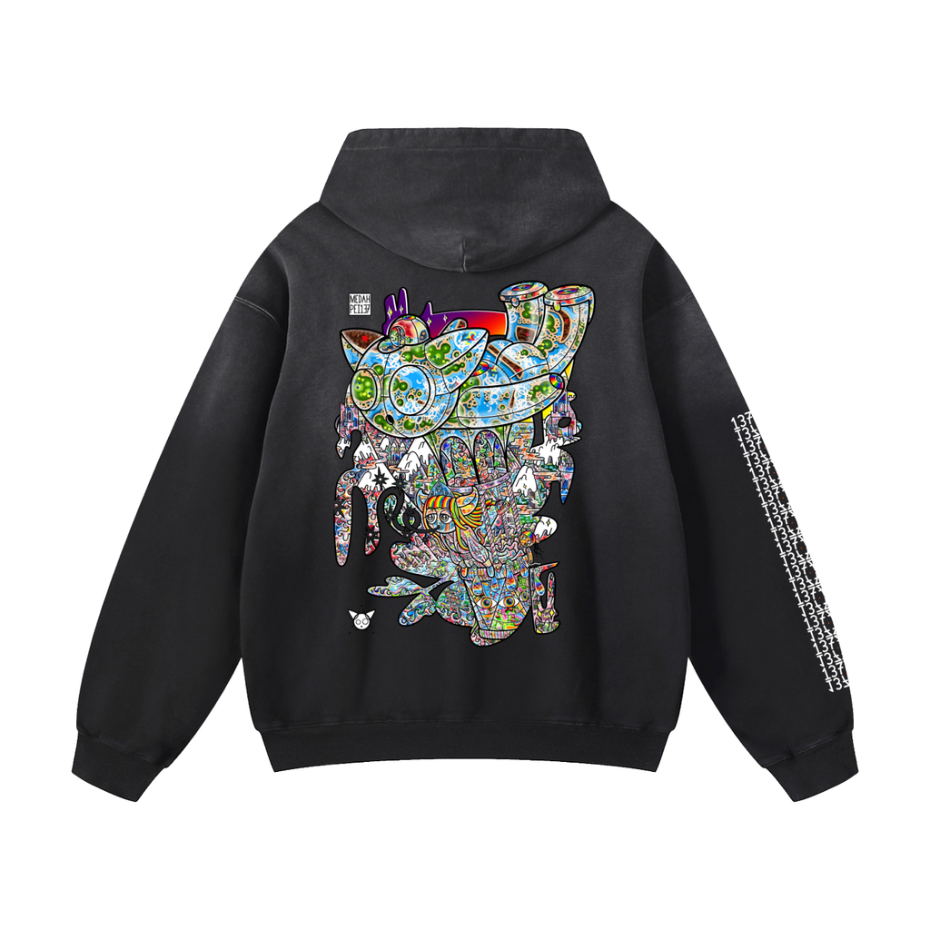 Master Of Elements - Heavyweight Sunfade Oversized Hoodie