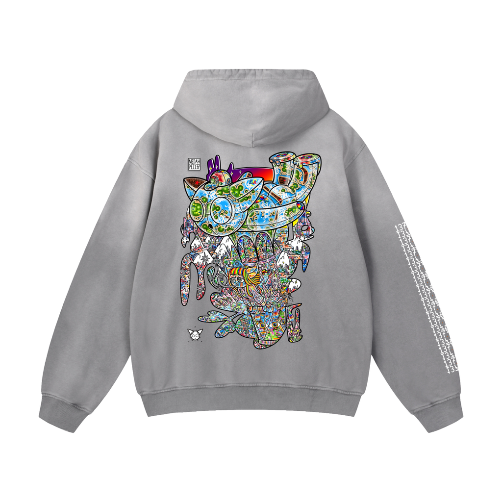 Master Of Elements - Heavyweight Sunfade Oversized Hoodie