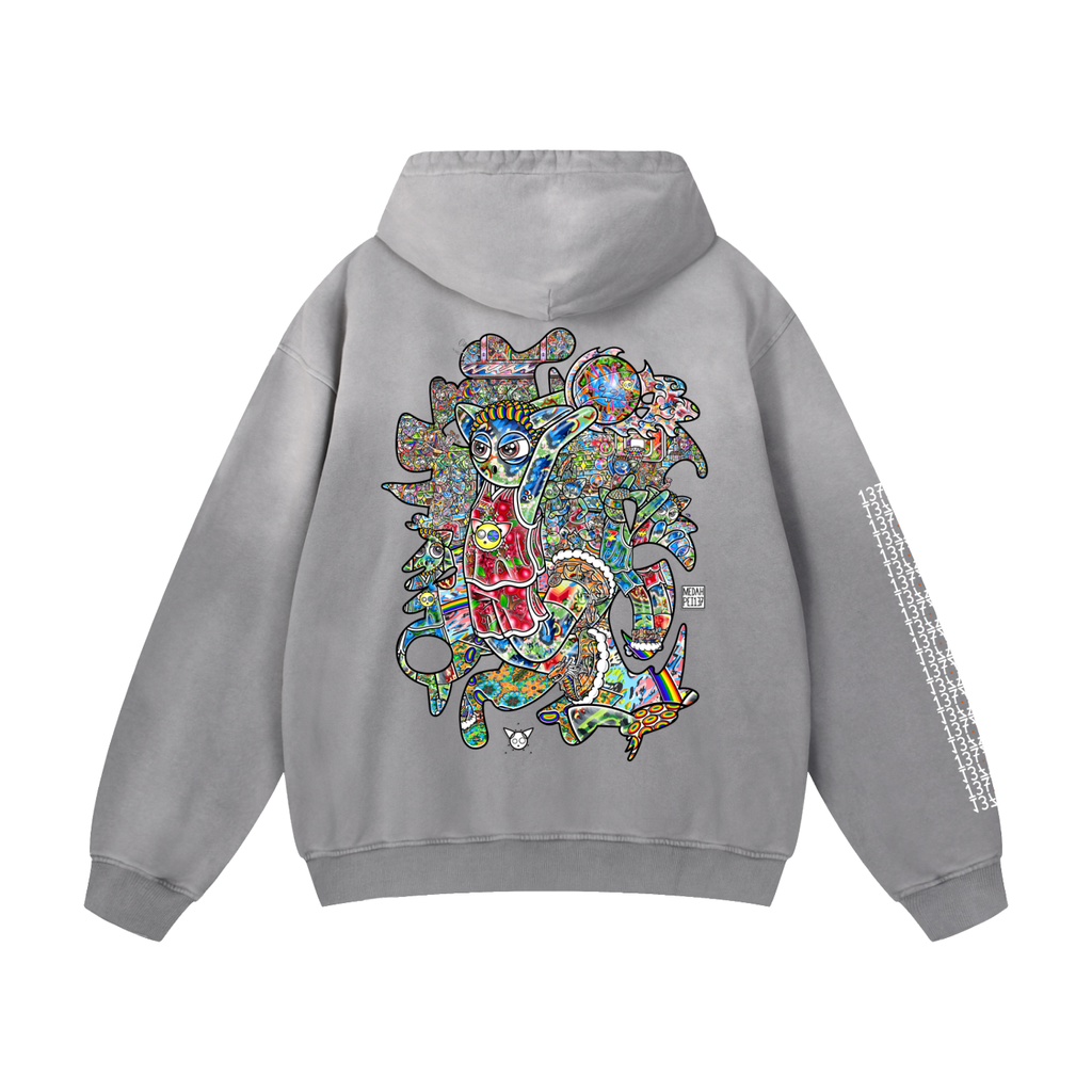 All In - Heavyweight Sunfade Oversized Hoodie