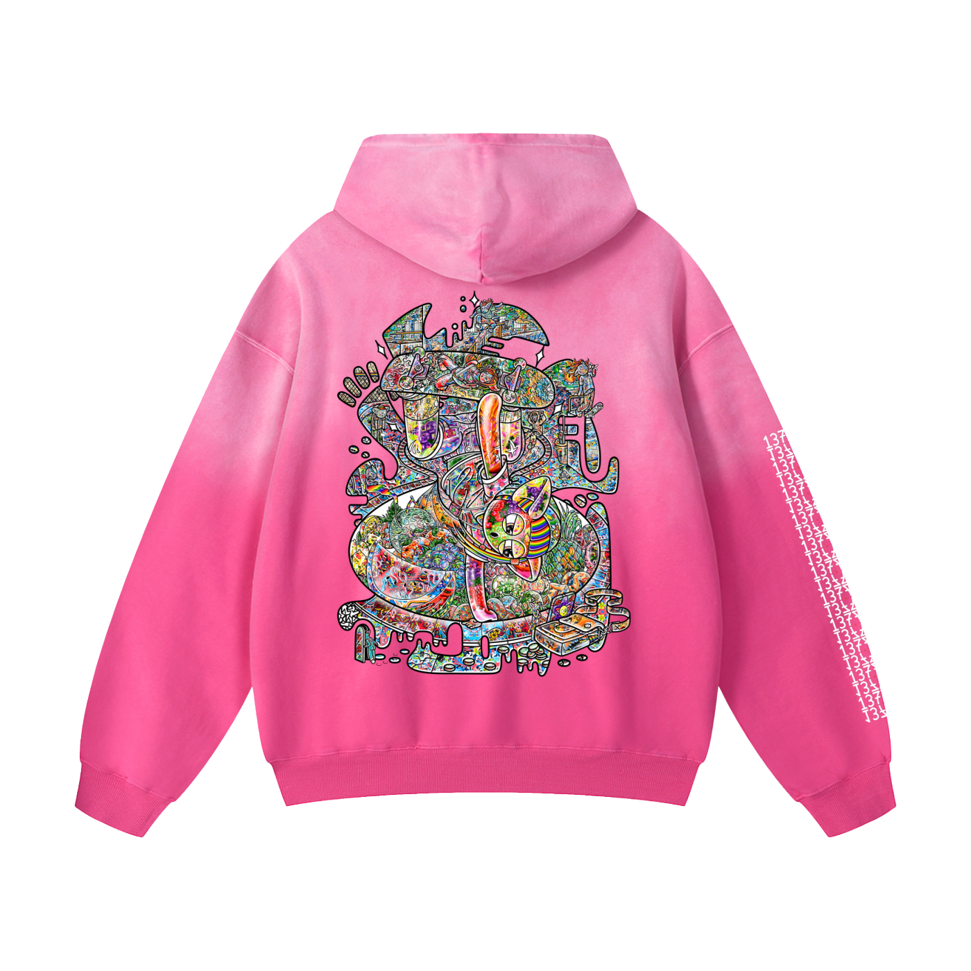 Attention Grabber - Heavyweight Sunfade Oversized Hoodie