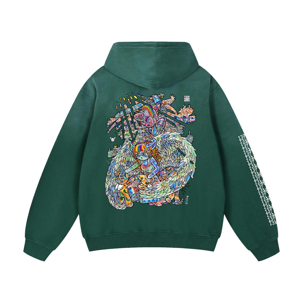 Another Day In Paradise - Heavyweight Sunfade Oversized Hoodie